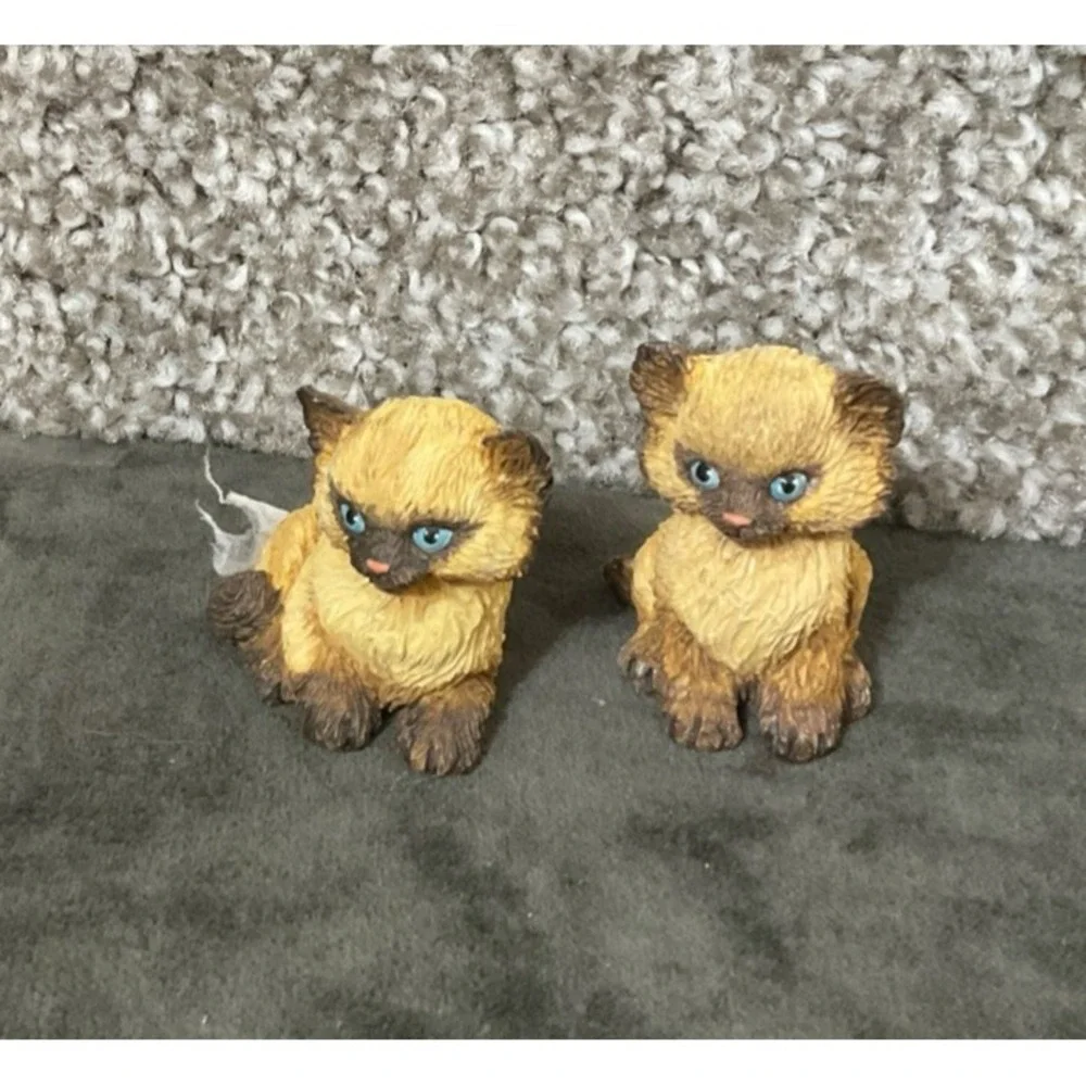 1996 Hamilton Collection Kittens‎ in the Plants Knick Knack Kitty Cats Yencho